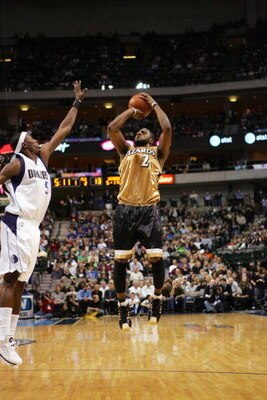 DALLAS - NOVEMBER 26:  DeShawn Stevenson #2 of the Washington Wizards shoots a jump shot over Josh Howard #5 of the Dallas Mavericks during the game at American Airlines Center November 26, 2007 in Dallas, Texas.  The Wizards won 110-98.  NOTE TO USER: Us