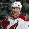 UNIONDALE, NY - MARCH 08:  Shane Doan #19 of the Phoenix Coyotes looks on against the New York Islanders on March 8, 2009 at Nassau Coliseum in Uniondale, New York.  (Photo by Jim McIsaac/Getty Images)