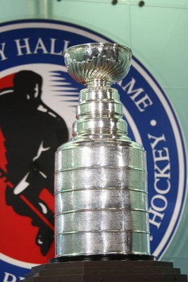 TORONTO - NOVEMBER 10: The Stanley Cup is displayed at the press conference introducing the 2008 Hall of Fame 2008 inductees at the Hockey Hall of Fame November 10, 2008 in Toronto, Ontario, Canada. (Photo by Bruce Bennett/Getty Images)