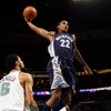 NEW ORLEANS - DECEMBER 07:  Rudy Gay #22 of the Memphis Grizzlies dunks the ball over Tyson Chandler #6 of the New Orleans Hornets on December 7, 2007 at the New Orleans Arena in New Orleans, Louisiana.  NOTE TO USER: User expressly acknowledges and agree