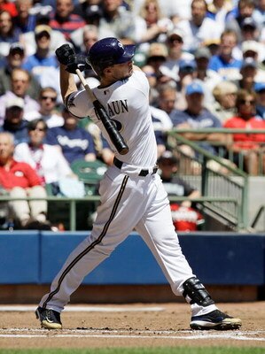 MILWAUKEE - MAY 14: Ryan Braun #8 of the Milwaukee Brewers swings at the ball against the Florida Marlins on May 14, 2009 at Miller Park in Milwaukee, Wisconsin. The Brewers defeated the Marlins 5-3. (Photo by Jonathan Daniel/Getty Images)