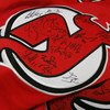 EAST RUTHERFORD, NJ - MAY 8: Signatures from all the members of the 2006-07 New Jersey Devils adorn a jersey which will be auctioned off for charity this summer on May 8, 2007 at the Continental Airlines Arena in East Rutherford, New Jersey. Players met f