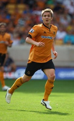 WOLVERHAMPTON, ENGLAND - AUGUST 08:  Kevin Doyle of Wolves in action during the pre season friendly between Wolverhampton Wanderers and Real Valladolid at Molineaux on August 8, 2009 in Wolverhampton, England.  (Photo by Mark Thompson/Getty Images)