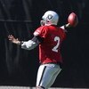 NAPA, CA - AUGUST 05:  JaMarcus Russell #2 practices during the Oakland Raiders Training Camp at the Napa Valley Marriott on August 5, 2009 in Napa, California.  (Photo by Jed Jacobsohn/Getty Images)