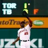 ANAHEIM, CA - JULY 07:  Torii Hunter #48 of the Los Angeles Angels of Anaheim catches a pop fly in the second inning against the Texas Rangers at Angel Stadium on July 7, 2009 in Anaheim, California. The Rangers defeated the Angels 8-5.  (Photo by Jeff Gr