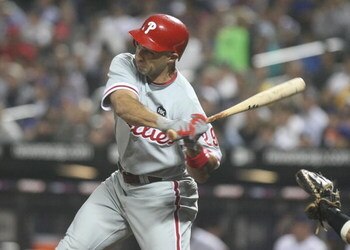 NEW YORK - JUNE 11:  Raul Ibanez #29 of the Philadelphia Phillies at bat against the New York Mets on June 11, 2009 at Citi Field in the Flushing neighborhood of the Queens borough of New York City.  (Photo by Nick Laham/Getty Images)
