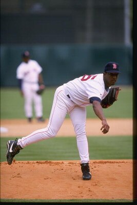 1 Mar 1998:  Pitcher Pedro MArtinez of the Boston Red Sox in action during the Red Sox 11-2 victory over the Minnesota Twins at City of Palms Park in Fort Myers, Florida. Mandatory Credit: David Seelig  /Allsport