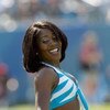 CHARLOTTE, NC - OCTOBER 05:  A cheerleader of the Carolina Panthers performs on the field during the game against the Kansas City Chiefs at Bank of America on October 5, 2008 in Charlotte, North Carolina.  (Photo by Kevin C. Cox/Getty Images)