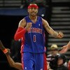 OAKLAND, CA - NOVEMBER 13: Allen Iverson #1 of the Detroit Pistons celebrates in the third quarter against the Golden State Warriors during an NBA game on November 13, 2008 at Oracle Arena in Oakland, California. NOTE TO USER: User expressly acknowledges 