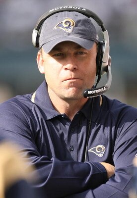 SEATTLE - SEPTEMBER 21:  Head coach Scott Linehan of the St. Louis Rams looks on during the game against the Seattle Seahawks on September 21, 2008 at Qwest Field in Seattle Washington. The Seahawks defeated the Rams 37-13. (Photo by Otto Greule Jr/Getty 