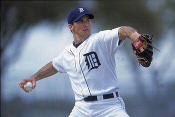 25 Feb 2001:  Steve Sparks #37 of the Detroit Tigers winds back to pitch the ball during Spring Training at Joker Marchant Stadium in Lakeland, Florida..Mandatory Credit: Andy Lyons  /Allsport