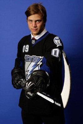 MONTREAL, QC - JUNE 26:  Second overall draft pick, Victor Hedman of the Tampa Bay Lightning poses for a portrait durng the 2009 NHL Entry Draft at the Bell Centre on June 26, 2009 in Montreal, Quebec, Canada.  (Photo by Jamie Squire/Getty Images)