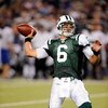 BALTIMORE - AUGUST 24:  Mark Sanchez #6 of the New York Jets throws a touchdown pass in a preseason game against the Baltimore Ravens at M&T Bank Stadium on August 24, 2009 in Baltimore, Maryland.  (Photo by Greg Fiume/Getty Images)