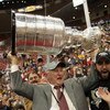 DETROIT - JUNE 12: Senior Advisor of Hockey Operations Ed Johnston of the Pittsburgh Penguins holds the Stanley Cup following the Penguins victory over the Detroit Red Wings in Game Seven of the 2009 NHL Stanley Cup Finals at Joe Louis Arena on June 12, 2
