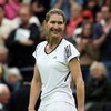 LONDON, ENGLAND - MAY 17:  Steffi Graf looks on during the Ladies Singles match against Kim Clijsters during the 'Centre Court Celebration' at Wimbledon on May 17, 2009 in London, England.  (Photo by Hamish Blair/Getty Images)