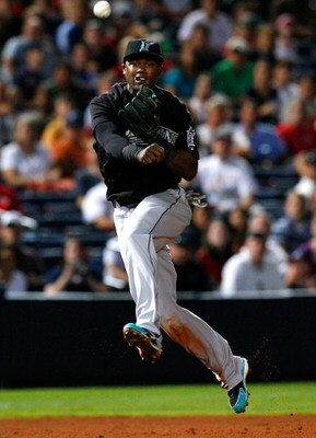 ATLANTA - AUGUST 22:  Shortstop Hanley Ramirez #2 of the Florida Marlins throws to first base against the Atlanta Braves on August 22, 2009 at Turner Field in Atlanta, Georgia.  (Photo by Kevin C. Cox/Getty Images)