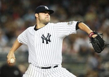 NEW YORK - AUGUST 25:  Joba Chamberlain #62 of The New York Yankees in action against The Texas Rangers during their game on August 25th, 2009 at Yankee Stadium in the Bronx Borough of New York.  (Photo by Al Bello/Getty Images)