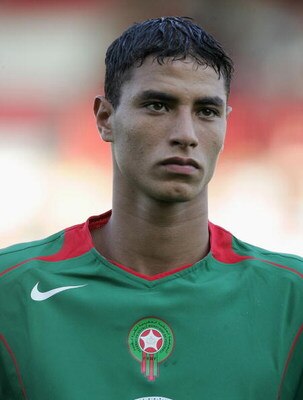ROUEN, FRANCE - AUGUST 17:  A portrait of Marouane Chamakh of Morocco prior to the International friendly match between Morocco and Togo at the Stade Diochon on August 17, 2005, in Rouen, France.  (Photo by Ben Radford/Getty Images)
