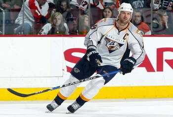 PHILADELPHIA - MARCH 07:  Jason Arnott #19 of the Nashville Predators skates against the Philadelphia Flyers on March 7, 2009 at Wachovia Center in Philadelphia, Pennsylvania. The Flyers defeated the Predators 4-1.  (Photo by Jim McIsaac/Getty Images)