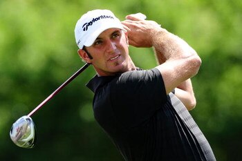 CHASKA, MN - AUGUST 12:   Dustin Johnson hits a shot during the third preview day of the 91st PGA Championship at Hazeltine National Golf Club on August 12, 2009 in Chaska, Minnesota.  (Photo by Stuart Franklin/Getty Images)
