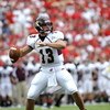 ATHENS, GA - SEPTEMBER 6: Quarterback Dan LeFevour #13 of the  Central Michigan Chippewas sets to pass against the Georgia Bulldogs at Sanford Stadium on September 6, 2008 in Athens, Georgia.  (Photo by Al Messerschmidt/Getty Images)