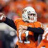 STILLWATER, OK - NOVEMBER 29:  Quarterback Zac Robinson #11 of the Oklahoma State Cowboys drops back to pass against the Oklahoma Sooners at Boone Pickens Stadium on November 29, 2008 in Stillwater, Oklahoma.  (Photo by Ronald Martinez/Getty Images)