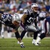 FOXBOROUGH, MA - AUGUST 26:  Linebacker Junior Seau #55 of the New England Patriots lines up for a play during a preseason game against the Washington Redskins at Gillette Stadium on August 26, 2006 in Foxborough, Massachusetts. The Pats defeated the Reds