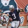 MIAMI, FL - OCTOBER 21: Kicker Stephen Gostkowski #3 of the New England Patriots kicks off against the Miami Dolphins at Dolphin Stadium on October 21, 2007 in Miami, Florida.  The Pats won 49 - 28. (Photo by Al Messerschmidt/Getty Images)