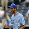 KANSAS CITY, MO - APRIL 30:  Juan Cruz #37 of the Kansas City Royals reacts after getting a game-ending strikeout against the Toronto Blue Jays on April 30, 2009 at Kauffman Stadium in Kansas City, Missouri. The Royals beat the Blue Jays 8-6. (Photo by G.