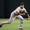 PHOENIX - JUNE 11:  Infielder Emmanuel Burriss #7 of the San Francisco Giants in action during the major league baseball game against the Arizona Diamondbacks at Chase Field on June 11, 2009 in Phoenix, Arizona.  The Diamondbacks defeated the Giants 2-1. 
