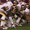 LANDOVER, MD - SEPTEMBER 27:  The Washington Redskins offensive line sets for the snap of the ball during the fourth quarter of their game against the Dallas Cowboys in the third week of the NFL season at FedEx Field September 27, 2004 in Landover, Maryla