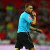 LONDON, ENGLAND - JULY 24: Referee Mark Halsey blows his whistle during the Wembley Cup match between Tottenham Hotspur and Barcelona at Wembley Stadium on July 24, 2009 in London, England.  (Photo by Richard Heathcote/Getty Images)