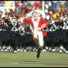 15 OCT 1988:  THE OHIO STATE BAND LEADER LEADS HIS BAND ONTO THE FIELD AT HALFTIME DURING THE BUCKEYES 31-26 LOSS TO THE UNIVERSITY OF PURDUE BOILERMAKERS AT OHIO STADIUM IN COLUMBUS, OHIO.