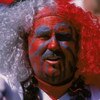 22 Sep 2001:  A close up of a fan of the Ohio State Buckeyes as he watches during the game against the Califonia Los Angeles (UCLA) Bruins at the Rose Bowl in Pasadena, California. The Bruins defeated the Buckeyes 13-6.Mandatory Credit: Donald Miralle  /A
