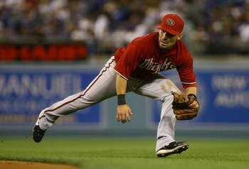 LOS ANGELES, CA - MAY 05:  Second baseman Augie Ojeda #11 of the Arizona Diamondbacks fields against the Los Angeles Dodgers at Dodger Stadium on May 5, 2009 in Los Angeles, California.  (Photo by Jeff Gross/Getty Images)