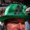 SAN ANTONIO - MARCH 17: Sam Ward of San Antonio, Texas wears a shamrock hat with a Spurs logo before a game with the  Boston Celtics at AT&T Center March 17, 2008 in San Antonio, Texas.  NOTE TO USER: User expressly acknowledges and agrees that, by downlo