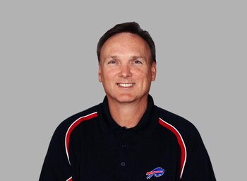 ORCHARD PARK, NY - 2008:  Turk Schonert of the Buffalo Bills poses for his 2008 NFL headshot at photo day in Orchard Park, New York.  (Photo by Getty Images)