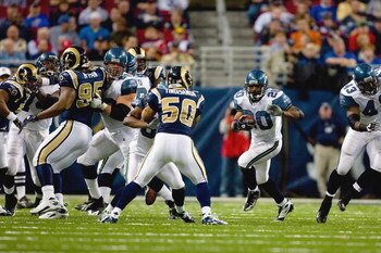 ST. LOUIS, MO - DECEMBER 14:  Maurice Morris #20 of the Seattle Seahawks carries the ball during the game against the St. Louis Rams at the Edward Jones Dome on December 14, 2008 in St. Louis, Missouri. (Photo by: Dilip Vishwanat/Getty Images)