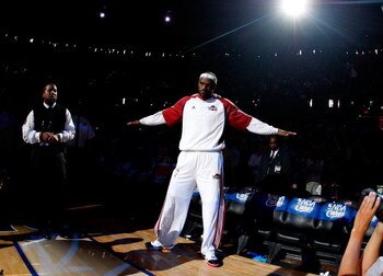 CLEVELAND - MAY 28:  LeBron James #23 of the Cleveland Cavaliers enters the court before Game Five of the Eastern Conference Finals against the Orlando Magic during the 2009 Playoffs at Quicken Loans Arena on May 28, 2009 in Cleveland, Ohio. NOTE TO USER: