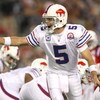 FOXBORO, MA - SEPTEMBER 14:  Quarterback Trent Edwards #5 of the Buffalo Bills calls a play during the third quarter against the New England Patriots on September 14, 2009 at Gillette Stadium in Foxboro, Massachusetts. (Photo by Elsa/Getty Images)