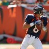 CINCINNATI, OH - SEPTEMBER 13:  Quarterback Kyle Orton #8 of the Denver Broncos drops back to pass the football against the Cincinnati Bengals at Paul Brown Stadium on September 13, 2009 in Cincinnati, Ohio. The Broncos defeated the Bengals 12-7. (Photo b