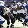 INDIANAPOLIS - SEPTEMBER 13:  Maurice Jones-Drew #32 of the Jacksonville Jaguars runs with the ball during the game against the Indianapolis Colts  at Lucas Oil Stadium on September 13, 2009 in Indianapolis, Indiana.  (Photo by Andy Lyons/Getty Images)