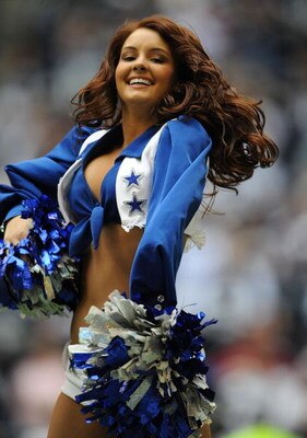 IRVING, TX - NOVEMBER 23:  Jordyn Ketchum of the Dallas Cowboys Cheerleaders performs during a game against the San Francisco 49ers at Texas Stadium on November 23, 2008 in Irving, Texas.  (Photo by Ronald Martinez/Getty Images)