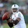 OAKLAND, CA - SEPTEMBER 14:  JaMarcus Russell #2 of the Oakland Raiders warms up before their game against the San Diego Chargers on September 14, 2009 at the Oakland-Alameda County Coliseum in Oakland, California.  (Photo by Ezra Shaw/Getty Images)
