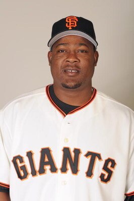 SCOTTSDALE, ARIZONA - FEBRUARY 23: Juan Uribe of the San Francisco Giants poses during photo day at Scottsdale Stadium on February 23, 2009 in Scottsdale, Arizona. (Photo by: Harry How/Getty Images)